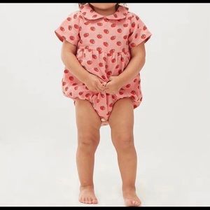 Oeuf tomato short sleeve romper